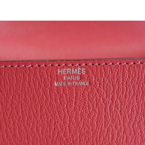 Hermes  Cinhetic Boxy Leather Top Handle Shoulder Bag Pink - Picture 13 of 13